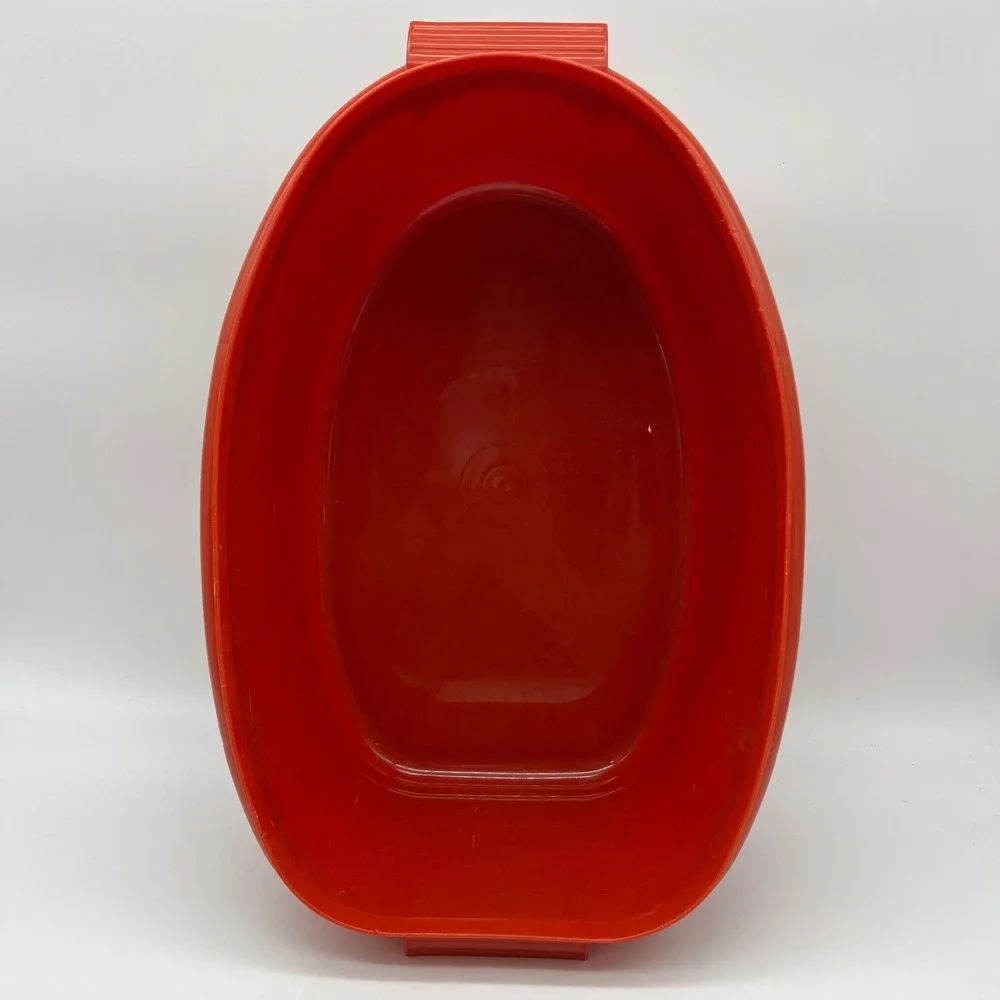 Tupperware Paprika Red Roast Flavor Saver 487 Lifter Tray Ham Turkey Chicken VTG